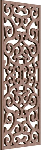 Miniatura 40 de Eveline - Paneles decorativos de pared de madera con calado, 13 3/8 pulgadas de ancho x 34 3/8 pulgadas de alto x 3/8 de alto, roble rojo rojo