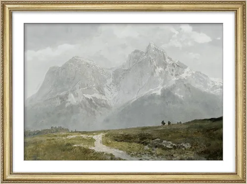 Miniatura 197 de MUDECOR Lienzo enmarcado prémium para pared, pinos nevados en bosque de invierno, ilustraciones modernas, arte contemporáneo, escénico, divertido
