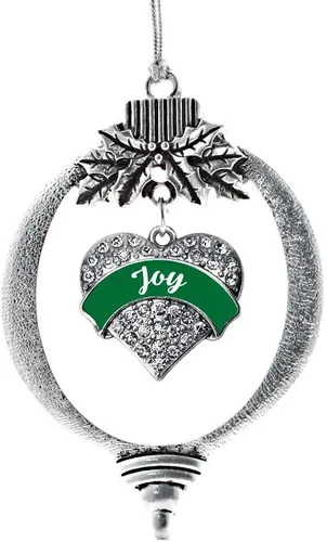 Miniatura 59 de Inspired Silver - Red Merry - Adorno de Navidad plateado - Adorno de árbol de Navidad con dije de corazón con circonita cúbica - Decoración colgante