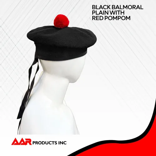 Miniatura 7 de AAR Gorros Glengarry Balmoral Kilt Scottish para hombre en dados y lisos 100% lana Piper 52-62