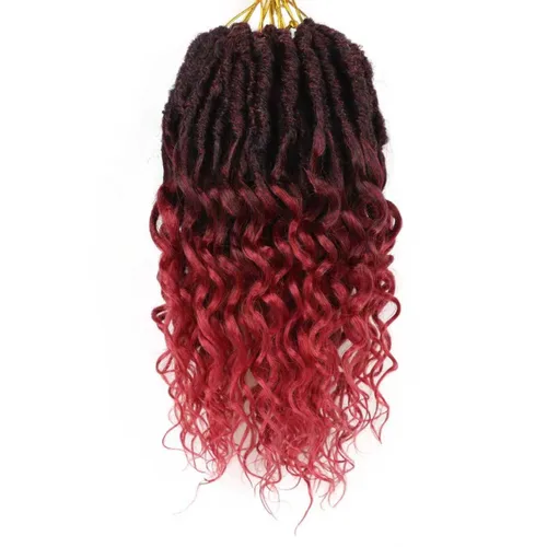 Miniatura 48 de Cabello de ganchillo para mujeres negras Goddess Locs de 14 pulgadas 8 paquetes 613 Locs falsos suaves preenganchados trenzas de ganchillo cabello