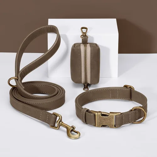 Miniatura 5 de Didog Collar de perro de cuero PU suave, elegante collar de perro de liberación rápida para perros grandes, fácil de limpiar, collar ajustable