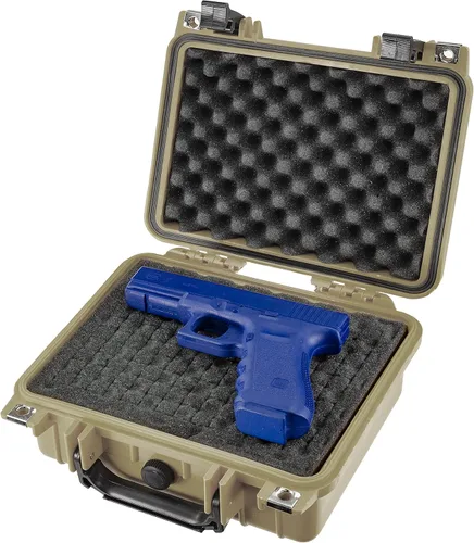 Miniatura 7 de Eylar Pequeña funda rígida para pistola de 10.62 pulgadas, resistente al agua, con estándares TSA de espuma Blanco