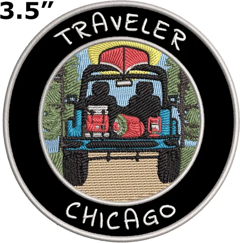 Miniatura 2 de Parche bordado de Chicago de alta calidad para planchar o coser, emblema decorativo para colgar o coser, recuerdo de vacaciones, equipo de viaje