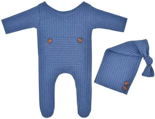 Miniatura 6 de Moda recién nacido niños niñas bebé sesión de fotos accesorios trajes ganchillo ropa sombrero de cola larga pantalones accesorios de fotografía Olan
