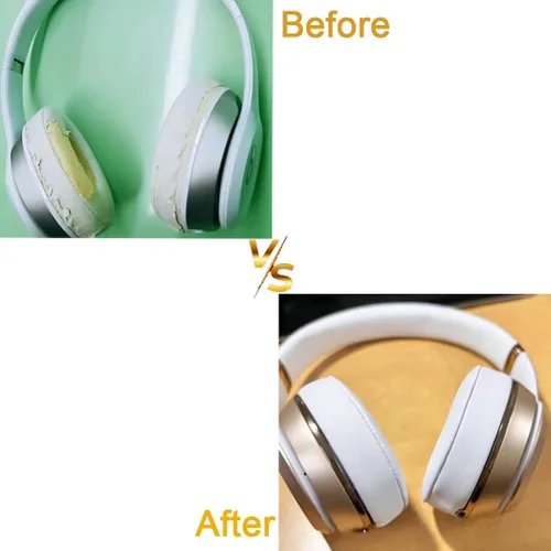 Miniatura 2 de Almohadillas de repuesto para auriculares inalámbricos Beats Studio 2 y Studio 3, almohadillas para los oídos con cuero proteico suave, espuma