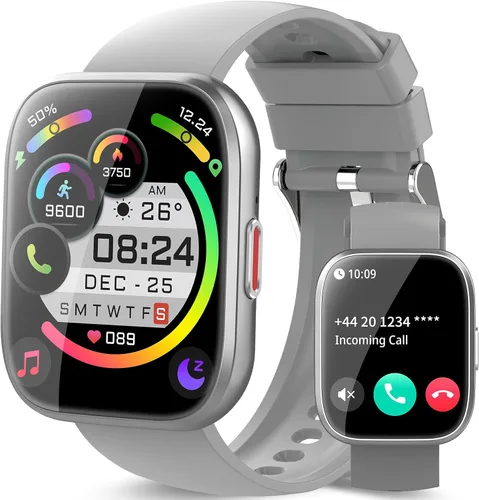aycy Reloj inteligente para hombres y mujeres, llamada Bluetooth, pantalla táctil HD de 1.85 pulgadas, reloj de fitness con monitor de frecuencia