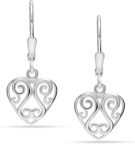 Miniatura 4 de LeCalla Aretes colgantes de plata de ley 925 con cierre de palanca, ligeros, bohemios, para mujer