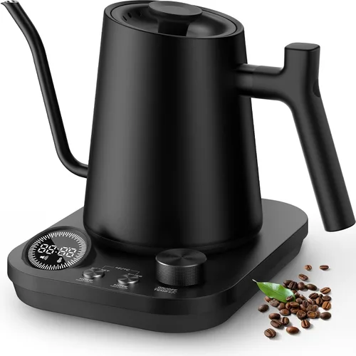 Silonn Hervidor de cuello de cisne, hervidor eléctrico con control preciso de temperatura de ±1 °F, café pour-over, mantiene 212 °F por 4 horas de