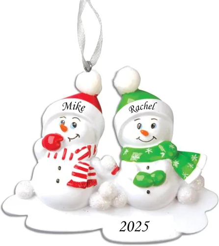 Miniatura 10 de Adorno de Navidad Personalizado para Parejas 2025 – Regalo Personalizado para Parejas, Recién Casados, Parejas Casadas y Comprometidas – Decoración