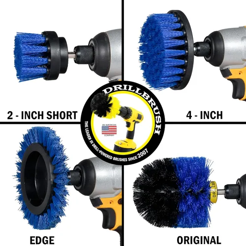 Miniatura 6 de Drillbrush Azul – Juego de accesorios de cepillo de limpieza de barco – Aluminio – Madera – Detalle personal de embarcaciones – Kit de limpieza