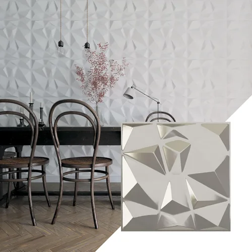 Miniatura 24 de Ekena Millwork 19 5/8 pulgadas de ancho x 19 5/8 pulgadas de alto, Niobe EnduraWall decorativo 3D, laguna satinada (cubre 2.67 pies cuadrados).