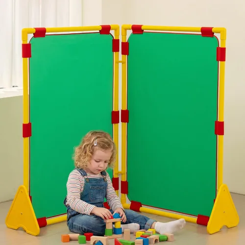 Miniatura 9 de Paquete de 2 paneles de juego – Divisores de aula para separación de habitaciones, divisores versátiles para niños y espacios de aprendizaje