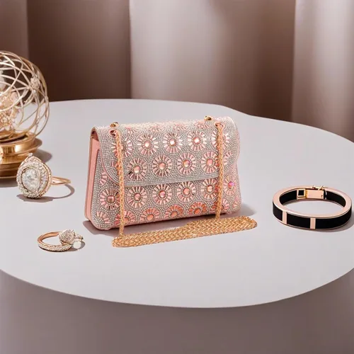 Miniatura 3 de HILELIFE Elegantes bolsos de mano de noche con diamantes de imitación, bolsos de noche con diamantes de imitación para bodas, fiestas y ocasiones