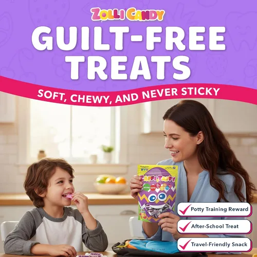Miniatura 4 de Zaffi Taffy - Caramelo de Pascua sin azúcar, sin tintes, apto para dieta keto y diabética, golosinas aprobadas por dentistas para niños