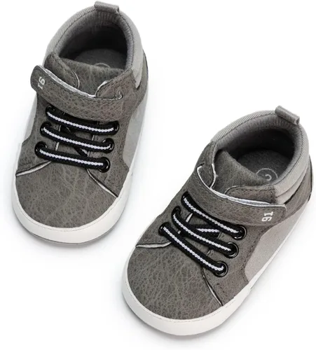 Miniatura 4 de KaKaKiKi - Tenis de lona para bebé, infante, niños, tenis con suela de goma antideslizante, tenis de caramelo caminantes, primerizos, precaminando