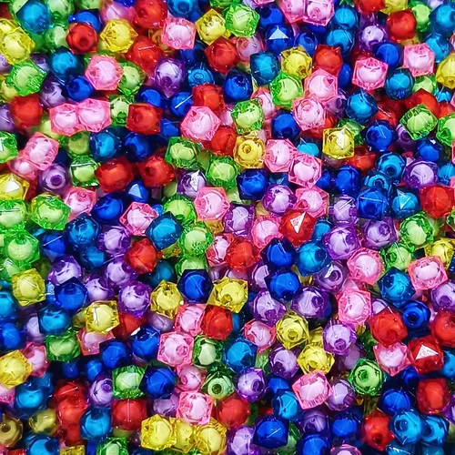 Miniatura 14 de Cubo de 400 cuentas espaciadoras de cristal cuadradas transparentes facetadas de 0.315 pulgadas (0.315 in), cuentas redondas