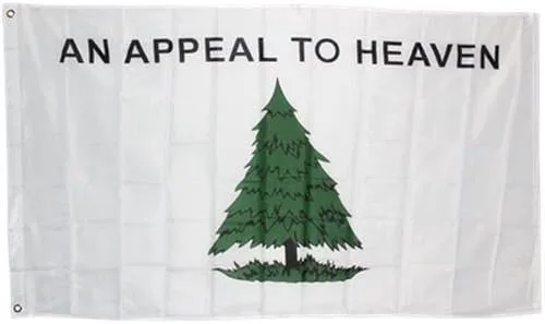 Se pueden utilizar en interiores o exteriores. Bandera de un llamamiento al cielo de 3 x 5 pies de pino realista American Revolution Liberty. El