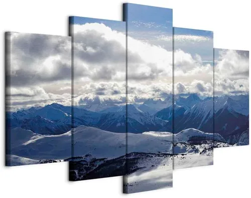 Miniatura 10 de artgeist Lienzo acústico para pared, diseño de montañas de la naturaleza, 80 x 40 pulgadas, 5 piezas con impresión de sonido de espuma acústica