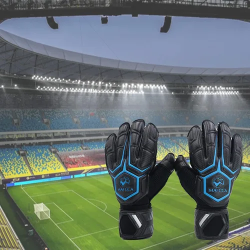 Miniatura 3 de Guantes de portero con látex antideslizante, guantes de portero de fútbol para adultos y jóvenes con doble protección, sin correa para la muñeca