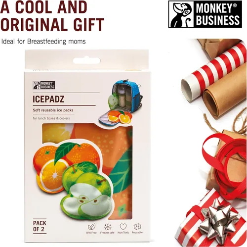 Miniatura 7 de Monkey Business Icepadz - Juego de hielo suave, bolsas de hielo reutilizables para biberones y leche materna, bolsa de hielo delgada
