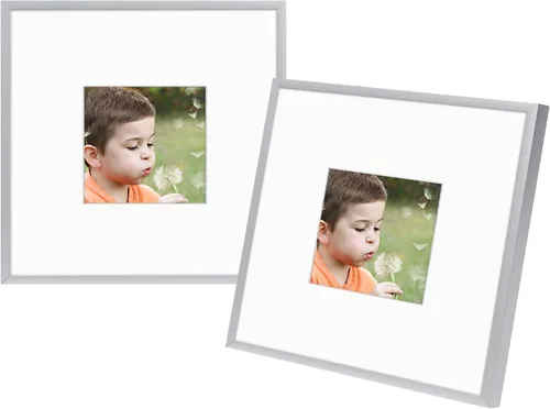 Miniatura 43 de Frametory, Portarretratos de aluminio negro de 5 x 7 pulgadas, juego de 2, ideal para mostrar fotos de 4 x 6 con paspartú o de 5 x 7 pulgadas sin