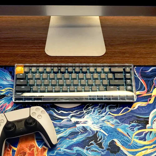 Miniatura 6 de GEEKRIA Cubierta antipolvo para teclado 65%, cubierta de teclado acrílico transparente para teclado mecánico de computadora de 68 teclas, compatible