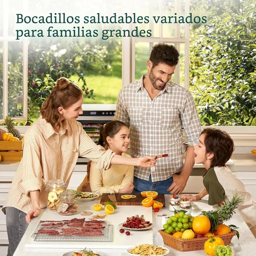 Miniatura 3 de COSORI Deshidratador de alimentos para carne seca, 10 bandejas, espacio de secado de 16.2 pies cuadrados, control de temperatura de 165 °F, Plateado
