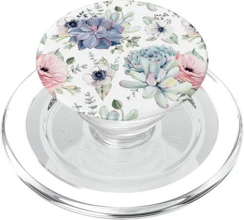 Miniatura 8 de Patrón de estampado floral de flores botánicas de moda para Flo PopSockets PopGrip: agarre intercambiable para teléfonos y tabletas