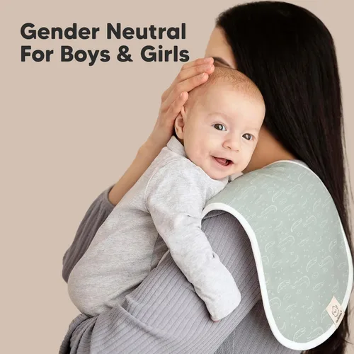 Miniatura 8 de Paños orgánicos para eructos para bebés niños y niñas, paquete de 5 paños de algodón súper absorbentes para bebés, trapos suaves y afelpados