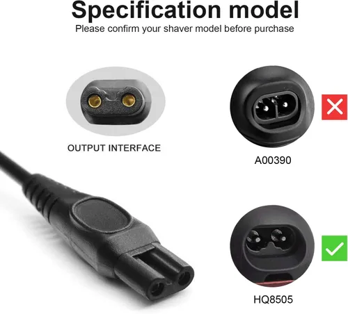 Miniatura 3 de LinMei Cable de alimentación adaptador de 15 V compatible con Philips Norelco HQ8505 7000 5000 3000 Series 3500 MG3750 MG5750 MG7750 S1560