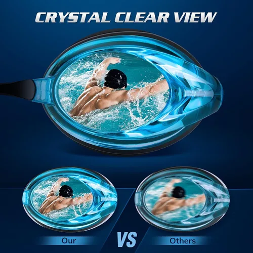 Miniatura 4 de Portzon Dynamics - Gafas de natación antiniebla, transparentes, sin fugas, para adultos, hombres y mujeres, color azul