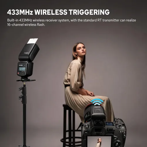 Miniatura 6 de Godox TT520III TT520 III Flash de cámara, flash universal de zapata caliente, flash manual GN33 con transmisor inalámbrico RT-16, compatible