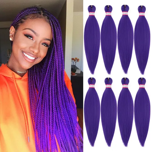Miniatura 12 de Extensiones de cabello para trenzar preestiradas, color negro, 12 pulgadas, 8 paquetes de cabello natural para trenzar, fácil trenza, ajuste de agua