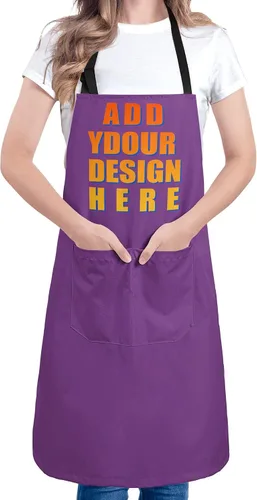 Miniatura 16 de Apron for Women with 2 Pockets Waterproof Bib for Kitchen Cooking Restaurant BBQ Painting Crafting Salon Nails