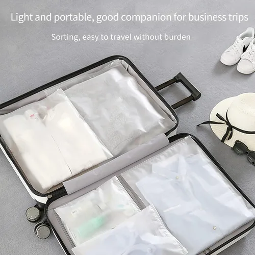 Miniatura 6 de Paquete de 50 bolsas pequeñas con cierre resellable esmerilado, 3.8 x 5.9 pulgadas, bolsas deslizantes de plástico de 5 mil de grosor con orificio