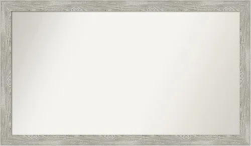 Miniatura 378 de Amanti Art Espejo de baño gris para sobre el fregadero, 31 x 48 pulgadas, espejo de tocador rectangular estrecho de color gris, marco de madera