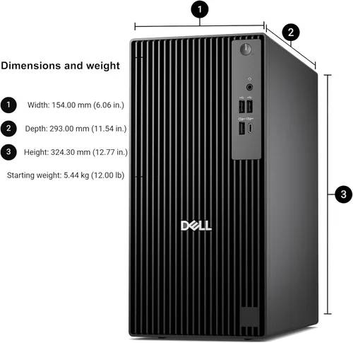 Miniatura 6 de Dell Pro Tower PC Computadora de escritorio empresarial, 14ª generación Intel 14-Core i5-14500 vPro, 16 GB DDR5 RAM, 512 GB PCIe SSD, RJ-45, HDMI