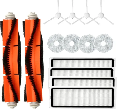 Miniatura 8 de Kit de accesorios para Dreame Bot L10S Ultra Robot Partes de Repuesto para Aspiradora, 1 Cepillo de Rodillo Principal, 2 Filtro Hepa, 4 Cepillos set1
