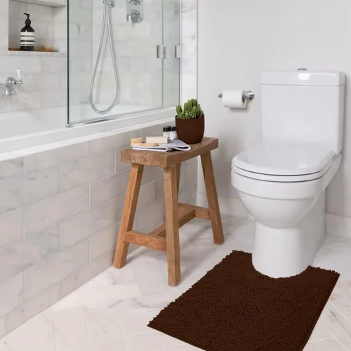 Miniatura 49 de LuxUrux Tapete de microfibra afelpada, de felpilla extrasuave, pelo largo de 1 pulgada, muy absorbente, para baño o ducha, lavar y secar a máquina
