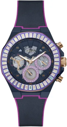 Miniatura 2 de GUESS US - Reloj multifunción de cuero para mujer Arco iris