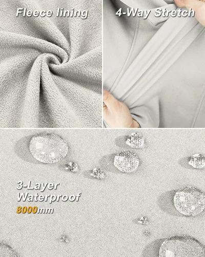 Miniatura 5 de 33,000ft Chaleco ligero con capucha para mujer, forro polar, resistente al viento, con cremallera, sin mangas, para senderismo, golf, correr