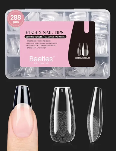 Miniatura 18 de beetles Gel Polish Kit de pegamento para uñas acrílicas, cepillo 5 en 1 súper fuerte, pegamento de gel y esmalte, requiere lámpara LED, regalo