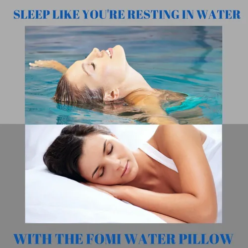 Miniatura 5 de FOMI Almohada grande para dormir de agua de alta calidad, almohada ajustable y de apoyo para una firmeza preferida, diseño ortopédico cómodo