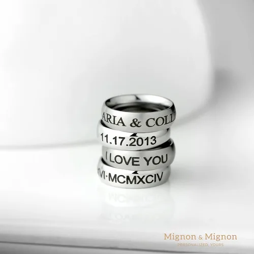 Miniatura 2 de Personalized Ring Custom Engraved Ring personalized dad gift Mens Ring Personalized Gifts for Him Personalized Gifts for Father's Day Personalized