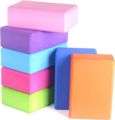 Miniatura 7 de Bloques de yoga, paquete de 2 bloques de yoga ligeros de espuma EVA de alta calidad, bloques de espuma de apoyo antideslizantes para yoga, pilates