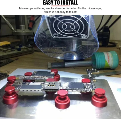 Miniatura 6 de Ventilador extractor de humos portátil de 12 V CC con tubo flexible, para soldadura, soldadura, ventilador absorbente de humo de escritorio