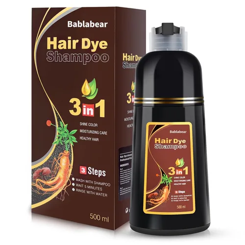 Miniatura 8 de Bablabear - Champú con color para cabello gris, tinte de cabello semipermanente para mujeres y hombres, ingredientes herbales, 3 en 1, cobertura