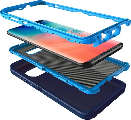 Miniatura 4 de MXX Funda Defender resistente, compatible con Galaxy S10 Plus Full Armor Body Cover a prueba de golpes, parachoques integrado 3 en 1 capas híbridas