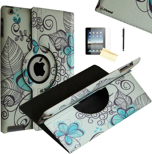 Miniatura 15 de Funda iPad 2, Funda iPad 3, Funda iPad 4, JYtrend (R) Soporte Rotatorio cierre magnético auto encendido/ apagado para iPad 2/3/4 A1395 A1396 A1397